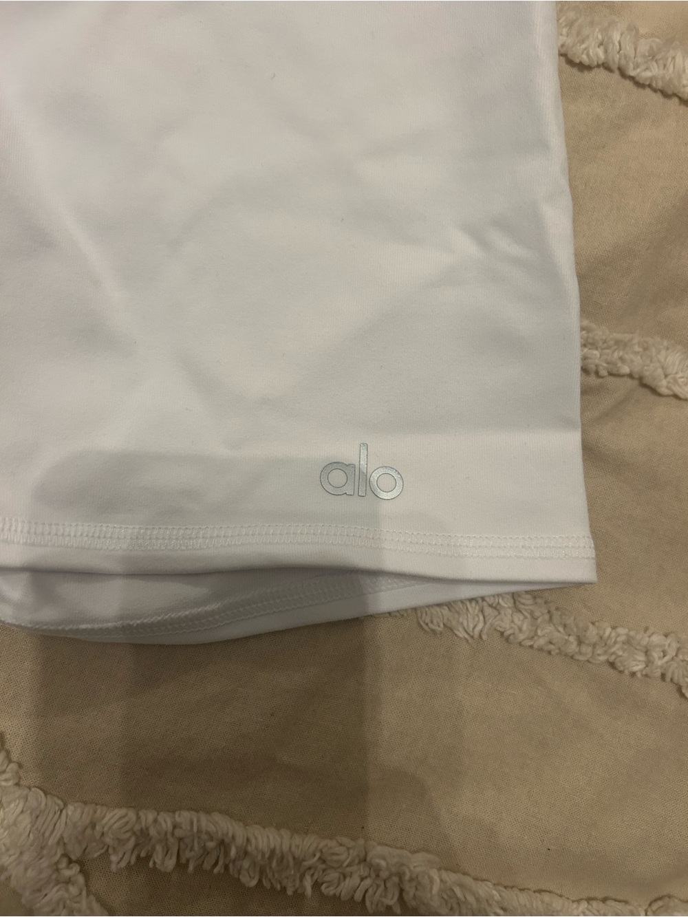 ALO Yoga White High-Rise Bike Shorts - Picture 5 of 6